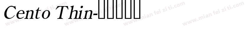 Cento Thin字体转换